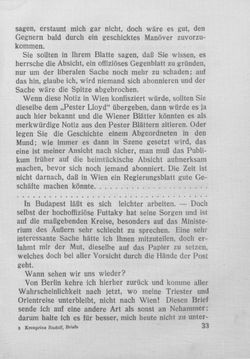 Bild der Seite - 33 - in Kronprinz Rudolf - Politische Briefe an einen Freund 1882-1889