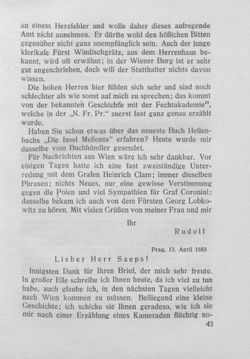 Bild der Seite - 43 - in Kronprinz Rudolf - Politische Briefe an einen Freund 1882-1889