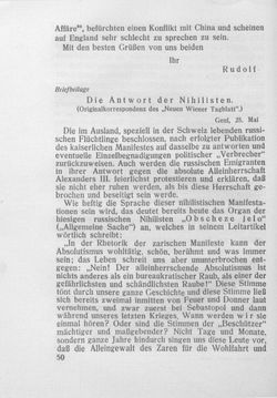 Image of the Page - 50 - in Kronprinz Rudolf - Politische Briefe an einen Freund 1882-1889