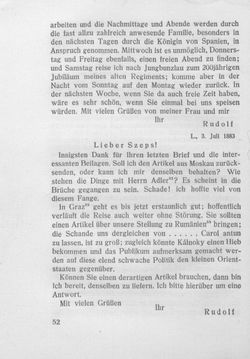 Bild der Seite - 52 - in Kronprinz Rudolf - Politische Briefe an einen Freund 1882-1889