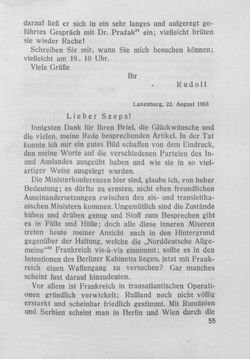 Image of the Page - 55 - in Kronprinz Rudolf - Politische Briefe an einen Freund 1882-1889