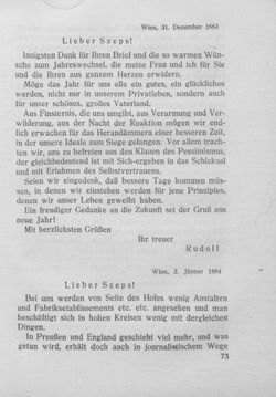 Bild der Seite - 73 - in Kronprinz Rudolf - Politische Briefe an einen Freund 1882-1889