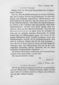 Bild der Seite - 82 - in Kronprinz Rudolf - Politische Briefe an einen Freund 1882-1889