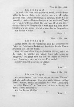 Bild der Seite - 88 - in Kronprinz Rudolf - Politische Briefe an einen Freund 1882-1889