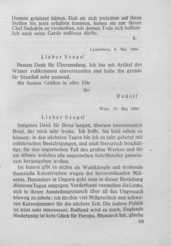 Bild der Seite - 93 - in Kronprinz Rudolf - Politische Briefe an einen Freund 1882-1889