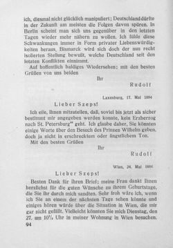 Bild der Seite - 94 - in Kronprinz Rudolf - Politische Briefe an einen Freund 1882-1889