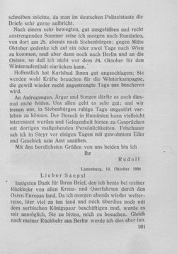 Bild der Seite - 101 - in Kronprinz Rudolf - Politische Briefe an einen Freund 1882-1889