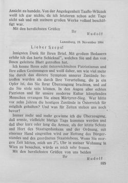 Image of the Page - 105 - in Kronprinz Rudolf - Politische Briefe an einen Freund 1882-1889