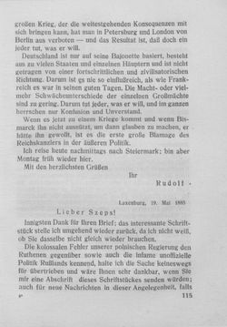 Image of the Page - 115 - in Kronprinz Rudolf - Politische Briefe an einen Freund 1882-1889