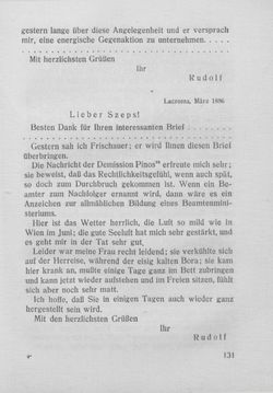 Image of the Page - 131 - in Kronprinz Rudolf - Politische Briefe an einen Freund 1882-1889