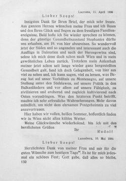 Image of the Page - 132 - in Kronprinz Rudolf - Politische Briefe an einen Freund 1882-1889