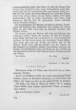 Image of the Page - 134 - in Kronprinz Rudolf - Politische Briefe an einen Freund 1882-1889