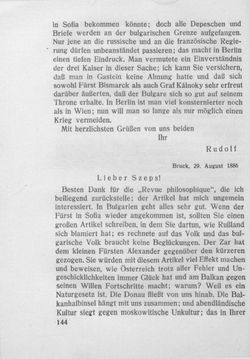 Bild der Seite - 144 - in Kronprinz Rudolf - Politische Briefe an einen Freund 1882-1889