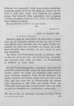 Image of the Page - 145 - in Kronprinz Rudolf - Politische Briefe an einen Freund 1882-1889