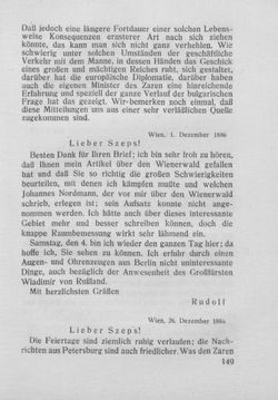 Image of the Page - 149 - in Kronprinz Rudolf - Politische Briefe an einen Freund 1882-1889