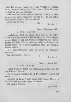 Image of the Page - 157 - in Kronprinz Rudolf - Politische Briefe an einen Freund 1882-1889