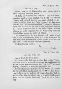 Image of the Page - 158 - in Kronprinz Rudolf - Politische Briefe an einen Freund 1882-1889