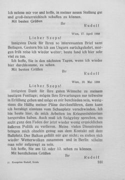 Image of the Page - 161 - in Kronprinz Rudolf - Politische Briefe an einen Freund 1882-1889