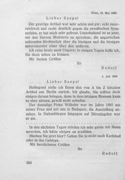 Image of the Page - 162 - in Kronprinz Rudolf - Politische Briefe an einen Freund 1882-1889