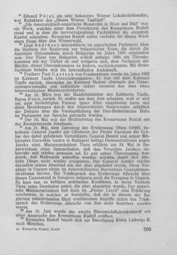 Image of the Page - 209 - in Kronprinz Rudolf - Politische Briefe an einen Freund 1882-1889