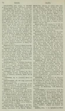 Bild der Seite - 74 - in Lateinisch-Deutsches und Deutsch-Lateinisches Schul-Wörterbuch - Lateinisch-Deutscher Theil