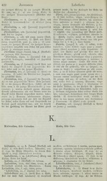 Image of the Page - 422 - in Lateinisch-Deutsches und Deutsch-Lateinisches Schul-Wörterbuch - Lateinisch-Deutscher Theil