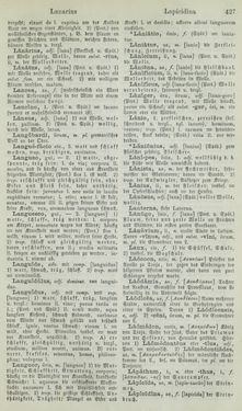 Bild der Seite - 427 - in Lateinisch-Deutsches und Deutsch-Lateinisches Schul-Wörterbuch - Lateinisch-Deutscher Theil
