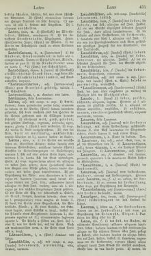 Bild der Seite - 431 - in Lateinisch-Deutsches und Deutsch-Lateinisches Schul-Wörterbuch - Lateinisch-Deutscher Theil