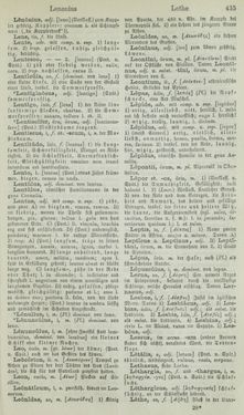 Bild der Seite - 435 - in Lateinisch-Deutsches und Deutsch-Lateinisches Schul-Wörterbuch - Lateinisch-Deutscher Theil
