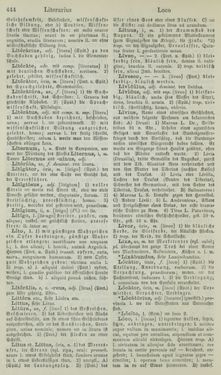 Bild der Seite - 444 - in Lateinisch-Deutsches und Deutsch-Lateinisches Schul-Wörterbuch - Lateinisch-Deutscher Theil