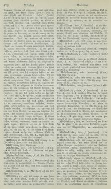 Image of the Page - 478 - in Lateinisch-Deutsches und Deutsch-Lateinisches Schul-Wörterbuch - Lateinisch-Deutscher Theil