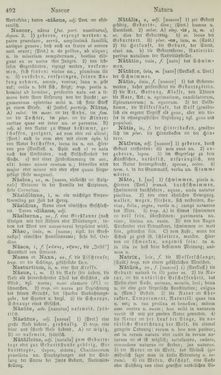 Image of the Page - 492 - in Lateinisch-Deutsches und Deutsch-Lateinisches Schul-Wörterbuch - Lateinisch-Deutscher Theil