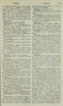 Bild der Seite - 645 - in Lateinisch-Deutsches und Deutsch-Lateinisches Schul-Wörterbuch - Lateinisch-Deutscher Theil