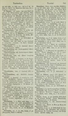 Image of the Page - 741 - in Lateinisch-Deutsches und Deutsch-Lateinisches Schul-Wörterbuch - Lateinisch-Deutscher Theil
