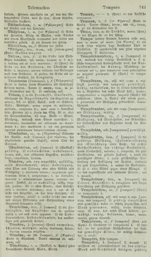 Image of the Page - 743 - in Lateinisch-Deutsches und Deutsch-Lateinisches Schul-Wörterbuch - Lateinisch-Deutscher Theil