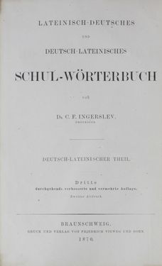 Bild der Seite - (000003) - in Lateinisch-Deutsches und Deutsch-Lateinisches Schul-Wörterbuch - Deutsch-Lateinischer Theil