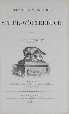 Image of the Page - (000005) - in Lateinisch-Deutsches und Deutsch-Lateinisches Schul-Wörterbuch - Deutsch-Lateinischer Theil