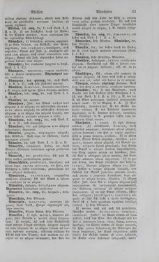 Image of the Page - 11 - in Lateinisch-Deutsches und Deutsch-Lateinisches Schul-Wörterbuch - Deutsch-Lateinischer Theil