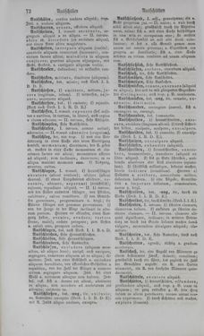 Bild der Seite - 72 - in Lateinisch-Deutsches und Deutsch-Lateinisches Schul-Wörterbuch - Deutsch-Lateinischer Theil