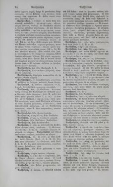 Image of the Page - 74 - in Lateinisch-Deutsches und Deutsch-Lateinisches Schul-Wörterbuch - Deutsch-Lateinischer Theil