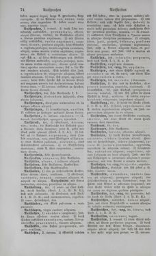 Bild der Seite - 74 - in Lateinisch-Deutsches und Deutsch-Lateinisches Schul-Wörterbuch - Deutsch-Lateinischer Theil