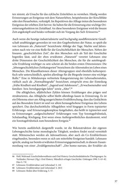 Bild der Seite - 37 - in Erzählen vom Leben im 20. Jahrhundert - Erinnerungspraxis und Erzähltraditionen in lebensgeschichtlichen Interviews am Beispiel der Region Montafon/Vorarlberg