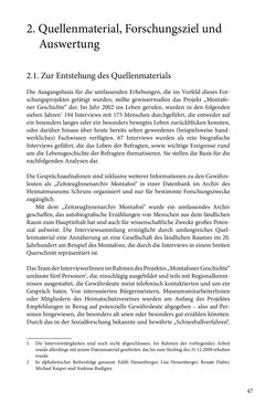 Image of the Page - 47 - in Erzählen vom Leben im 20. Jahrhundert - Erinnerungspraxis und Erzähltraditionen in lebensgeschichtlichen Interviews am Beispiel der Region Montafon/Vorarlberg