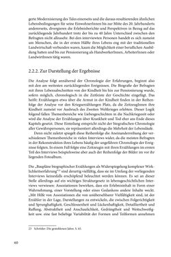 Image of the Page - 60 - in Erzählen vom Leben im 20. Jahrhundert - Erinnerungspraxis und Erzähltraditionen in lebensgeschichtlichen Interviews am Beispiel der Region Montafon/Vorarlberg