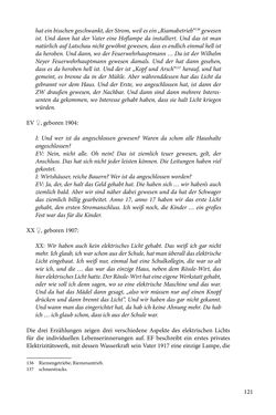 Image of the Page - 121 - in Erzählen vom Leben im 20. Jahrhundert - Erinnerungspraxis und Erzähltraditionen in lebensgeschichtlichen Interviews am Beispiel der Region Montafon/Vorarlberg