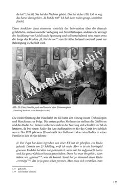 Image of the Page - 123 - in Erzählen vom Leben im 20. Jahrhundert - Erinnerungspraxis und Erzähltraditionen in lebensgeschichtlichen Interviews am Beispiel der Region Montafon/Vorarlberg