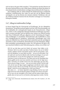 Image of the Page - 127 - in Erzählen vom Leben im 20. Jahrhundert - Erinnerungspraxis und Erzähltraditionen in lebensgeschichtlichen Interviews am Beispiel der Region Montafon/Vorarlberg