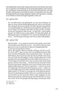 Image of the Page - 131 - in Erzählen vom Leben im 20. Jahrhundert - Erinnerungspraxis und Erzähltraditionen in lebensgeschichtlichen Interviews am Beispiel der Region Montafon/Vorarlberg