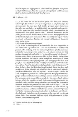 Bild der Seite - 132 - in Erzählen vom Leben im 20. Jahrhundert - Erinnerungspraxis und Erzähltraditionen in lebensgeschichtlichen Interviews am Beispiel der Region Montafon/Vorarlberg