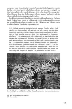 Bild der Seite - 163 - in Erzählen vom Leben im 20. Jahrhundert - Erinnerungspraxis und Erzähltraditionen in lebensgeschichtlichen Interviews am Beispiel der Region Montafon/Vorarlberg